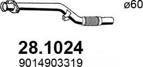 ASSO 28.1024 - Труба вихлопного газу autozip.com.ua