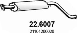 ASSO 22.6007 - Середній глушник вихлопних газів autozip.com.ua