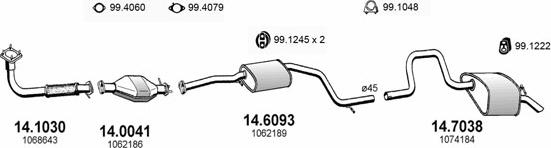 ASSO ART0958 - Система випуску ОГ autozip.com.ua