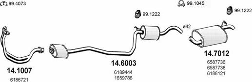 ASSO ART0984 - Система випуску ОГ autozip.com.ua