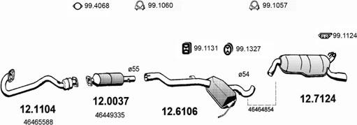 ASSO ART0685 - Система випуску ОГ autozip.com.ua