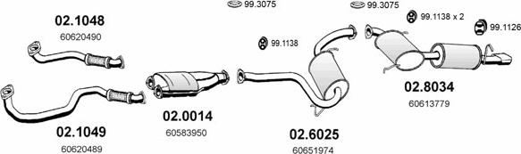 ASSO ART0140 - Система випуску ОГ autozip.com.ua