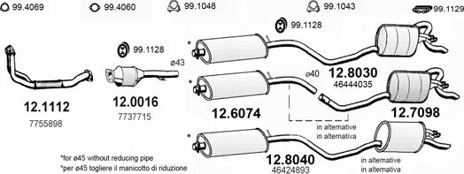 ASSO ART0870 - Система випуску ОГ autozip.com.ua