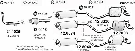 ASSO ART0873 - Система випуску ОГ autozip.com.ua