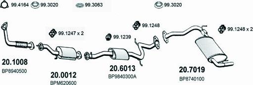 ASSO ART1490 - Система випуску ОГ autozip.com.ua