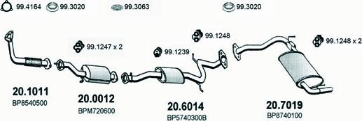 ASSO ART1491 - Система випуску ОГ autozip.com.ua