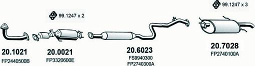 ASSO ART1514 - Система випуску ОГ autozip.com.ua