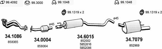 ASSO ART1699 - Система випуску ОГ autozip.com.ua