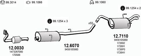 ASSO ART1304 - Система випуску ОГ autozip.com.ua