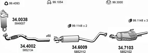 ASSO ART1743 - Система випуску ОГ autozip.com.ua