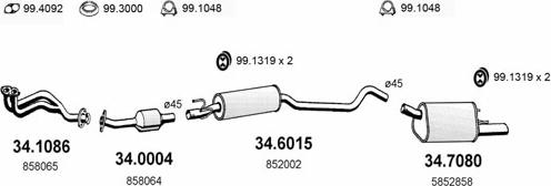 ASSO ART1756 - Система випуску ОГ autozip.com.ua