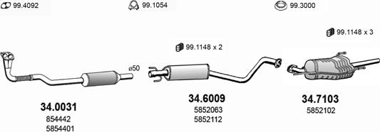 ASSO ART1723 - Система випуску ОГ autozip.com.ua