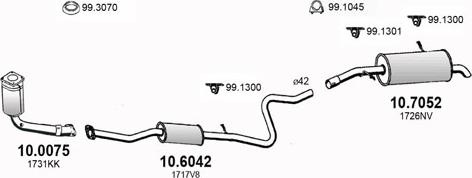ASSO ART3973 - Система випуску ОГ autozip.com.ua