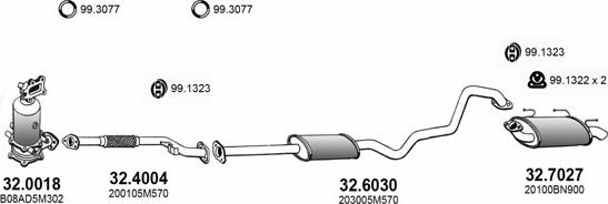 ASSO ART3457 - Система випуску ОГ autozip.com.ua