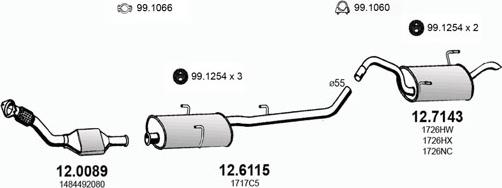 ASSO ART3426 - Система випуску ОГ autozip.com.ua