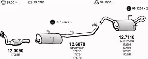 ASSO ART3427 - Система випуску ОГ autozip.com.ua