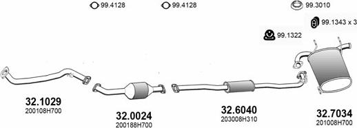 ASSO ART3502 - Система випуску ОГ autozip.com.ua