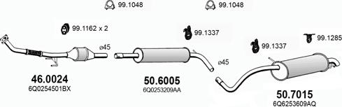 ASSO ART3641 - Система випуску ОГ autozip.com.ua