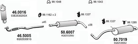 ASSO ART3639 - Система випуску ОГ autozip.com.ua