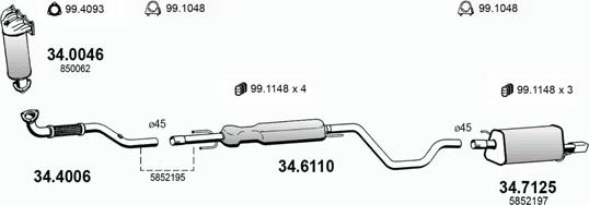 ASSO ART3030 - Система випуску ОГ autozip.com.ua