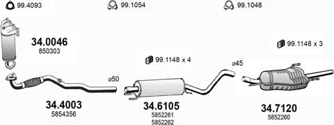 ASSO ART3023 - Система випуску ОГ autozip.com.ua