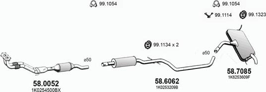 ASSO ART3882 - Система випуску ОГ autozip.com.ua