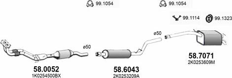 ASSO ART3766 - Система випуску ОГ autozip.com.ua