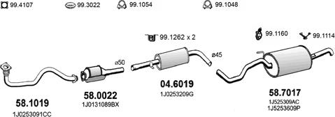 ASSO ART3732 - Система випуску ОГ autozip.com.ua