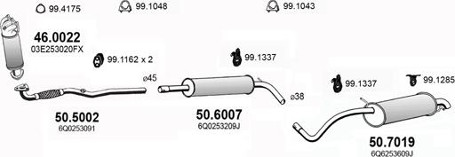 ASSO ART3737 - Система випуску ОГ autozip.com.ua