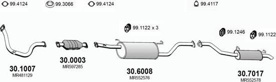 ASSO ART2904 - Система випуску ОГ autozip.com.ua