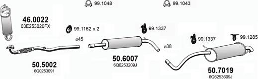 ASSO ART2914 - Система випуску ОГ autozip.com.ua