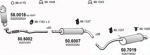 ASSO ART2922 - Система випуску ОГ autozip.com.ua