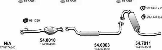 ASSO ART2426 - Система випуску ОГ autozip.com.ua