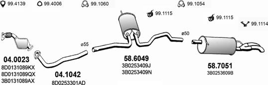 ASSO ART2661 - Система випуску ОГ autozip.com.ua