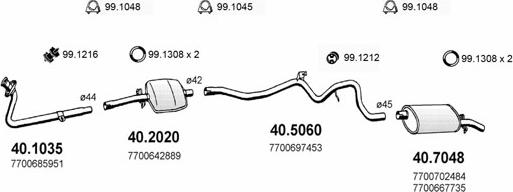 ASSO ART2118 - Система випуску ОГ autozip.com.ua