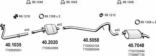 ASSO ART2117 - Система випуску ОГ autozip.com.ua