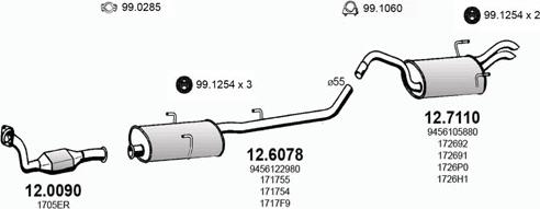 ASSO ART2835 - Система випуску ОГ autozip.com.ua