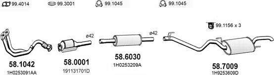 ASSO ART2705 - Система випуску ОГ autozip.com.ua