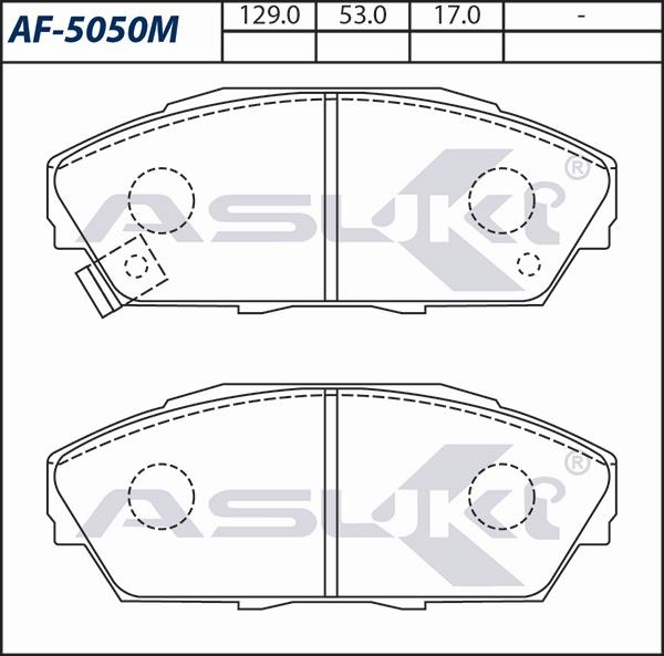 ASUKI AF-5050M - Гальмівні колодки, дискові гальма autozip.com.ua