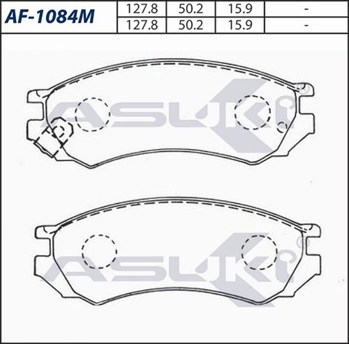 ASUKI AF-1084M - Гальмівні колодки, дискові гальма autozip.com.ua