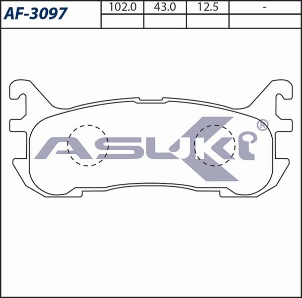 ASUKI AF-3097 - Гальмівні колодки, дискові гальма autozip.com.ua