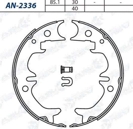 ASUKI AN-2336 - Комплект гальм, барабанний механізм autozip.com.ua