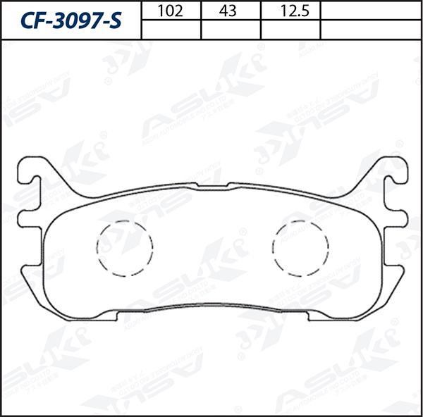 ASUKI CF-3097-S - Гальмівні колодки, дискові гальма autozip.com.ua