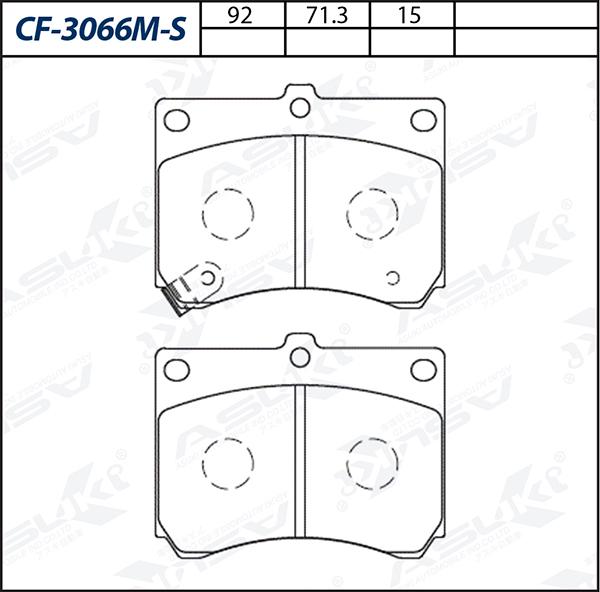 ASUKI CF-3066M-S - Гальмівні колодки, дискові гальма autozip.com.ua