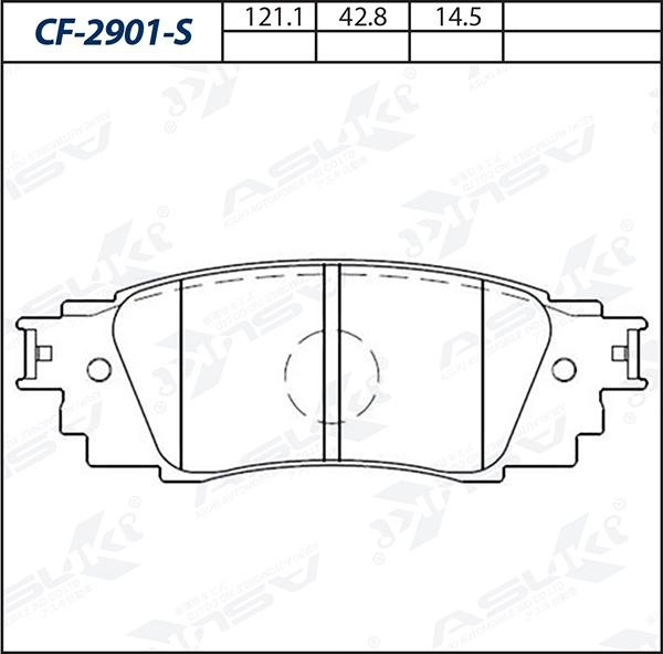 ASUKI CF-2901-S - Гальмівні колодки, дискові гальма autozip.com.ua