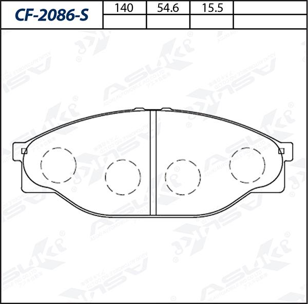 ASUKI CF-2086-S - Гальмівні колодки, дискові гальма autozip.com.ua
