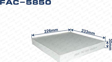 ASUKI FAC-5850 - Фільтр, повітря у внутрішній простір autozip.com.ua