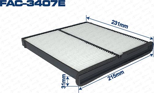 ASUKI FAC-3407E - Фільтр, повітря у внутрішній простір autozip.com.ua