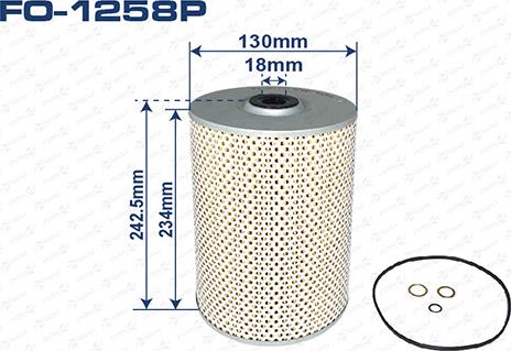ASUKI FO-1258P - Масляний фільтр autozip.com.ua