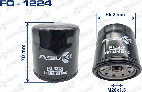 ASUKI FO-1224 - Масляний фільтр autozip.com.ua